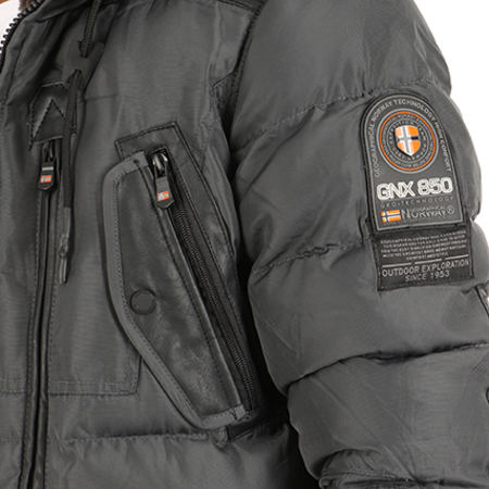 Geographical Norway - Parka Fourrure Poche Bomber Buckleberry Gris Anthracite