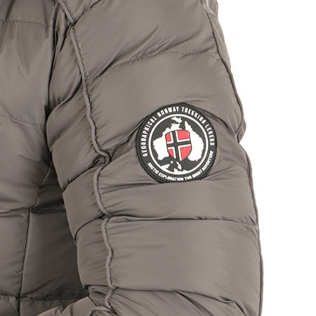 Geographical Norway - Doudoune Patchs Brodés  Balance Gris Anthracite