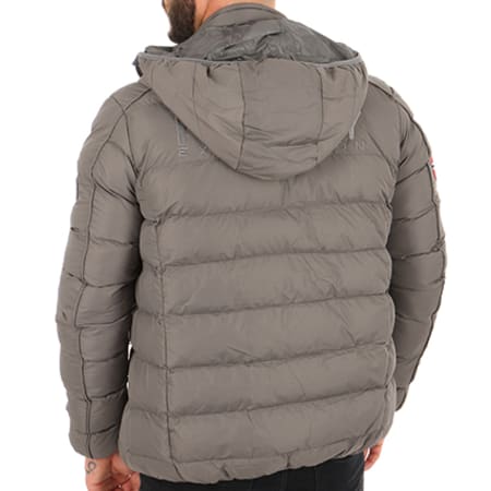 Geographical Norway - Doudoune Patchs Brodés  Balance Gris Anthracite