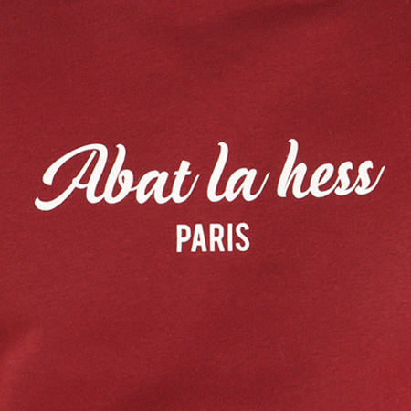 OhMonDieuSalva - Sweat Capuche Abat La Hess Logo Bordeaux