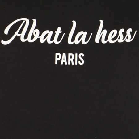 OhMonDieuSalva - Sweat Capuche Abat La Hess Logo Noir Blanc