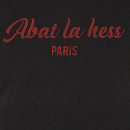 OhMonDieuSalva - Sweat Crewneck Abat La Hess Logo Noir Rouge