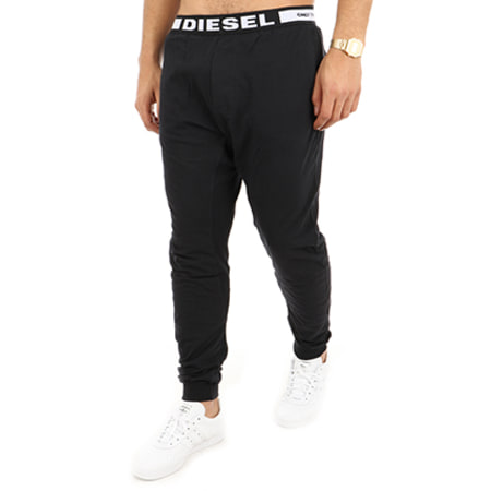 Diesel Ensemble Pyjama Tee Shirt Manches Longues Pantalon Justin Julio 00S9ND 0CALD Noir Ryses