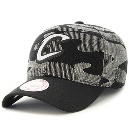 Mitchell and Ness - Casquette INTL069 NBA Cleveland Cavaliers Gris Noir Camouflage