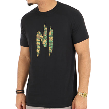 NI by Ninho - Tee Shirt Retiens Noir Camouflage