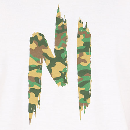 NI by Ninho - Tee Shirt Retiens Blanc Camouflage