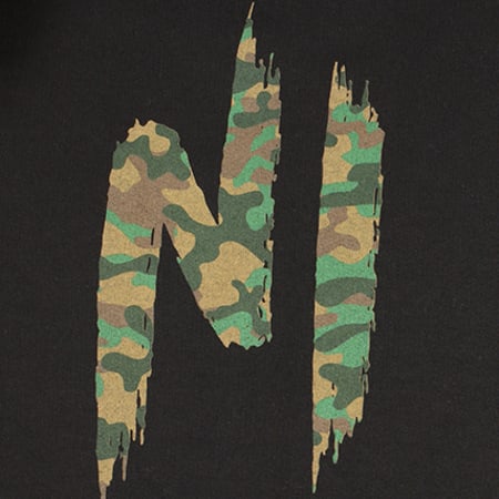 NI by Ninho - Sweat Capuche Retiens Noir Camouflage