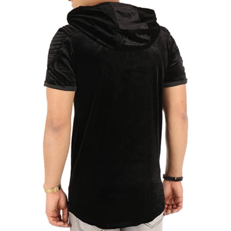 Sixth June - Tee Shirt Capuche Oversize Velours M2961CTS Noir
