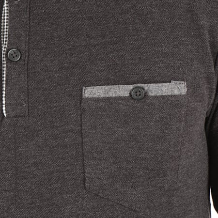 Brave Soul - Polo Manches Longues Herai Gris Anthracite