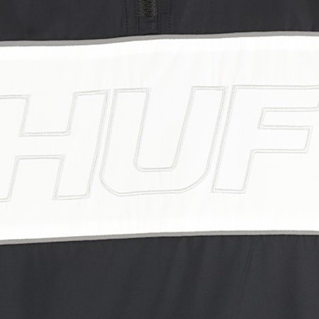 HUF - Coupe-Vent Stadium Half Zip Noir Blanc 