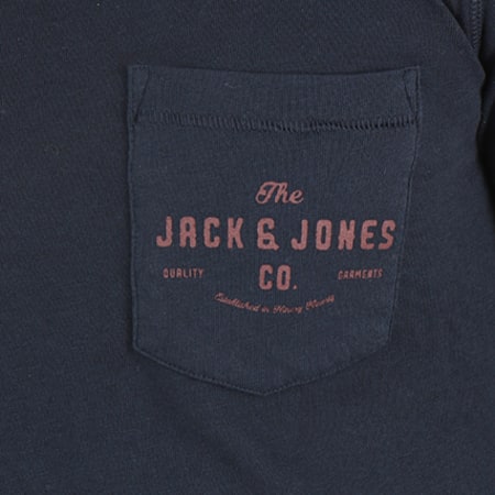 Jack And Jones - Tee Shirt Manches Longues Poche Tap Bleu Marine