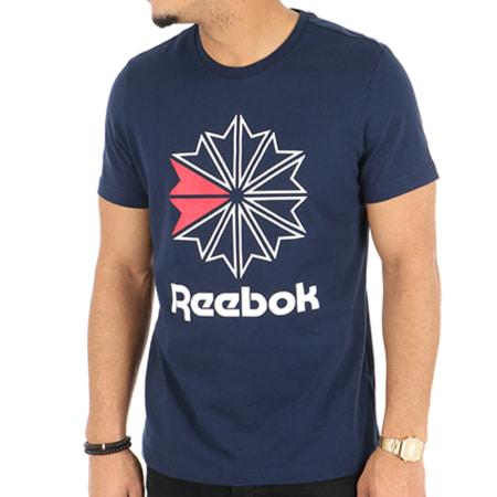 Reebok - Tee Shirt Graphic CD8393 Bleu Marine