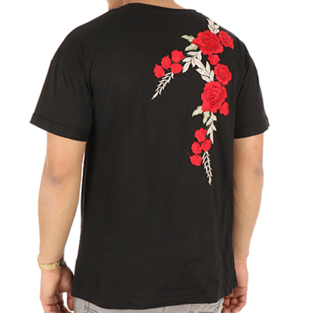 Sixth June - Tee Shirt Brodé M2917VTS Noir Floral 