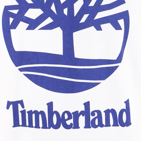 Timberland - Tee Shirt Linear Stacked Blanc