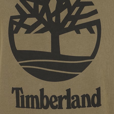 Timberland - Tee Shirt Linear Stacked Vert Kaki
