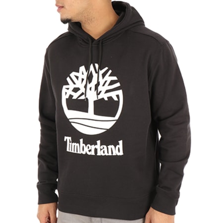 Timberland - Sweat Capuche Stacked Logo Noir