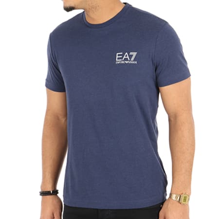 EA7 Emporio Armani - Tee Shirt 3ZPT51-PJ30Z Bleu Marine Chiné