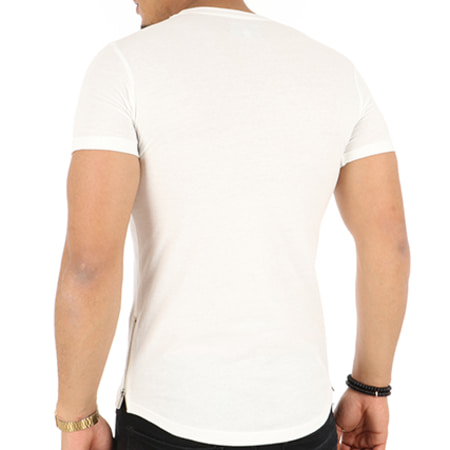 Sixth June - Tee Shirt Oversize Avec Zips M3104CTS Blanc Floral