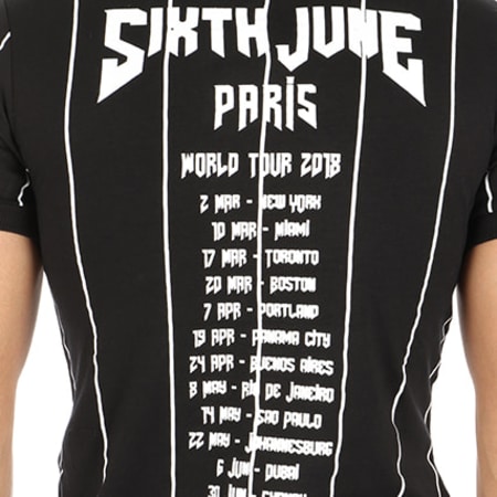 Sixth June - Tee Shirt Oversize Avec Zips M3106CTS Noir 
