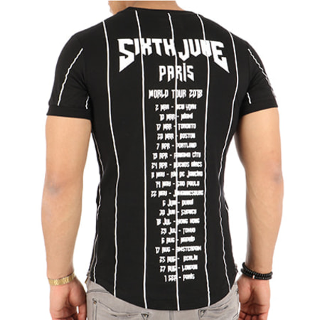 Sixth June - Tee Shirt Oversize Avec Zips M3106CTS Noir 