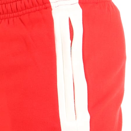Sixth June - Pantalon Jogging Avec Bande M3102VPA Rouge Blanc