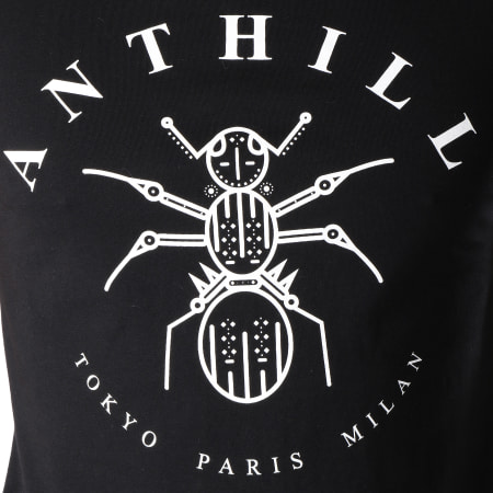 Anthill - Tee Shirt Bandes Brodées Tape Noir Blanc
