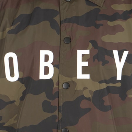 Obey - Coupe Vent Anyway Vert Kaki Camouflage