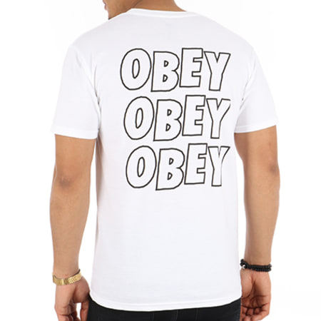 Obey - Tee Shirt Jumble Lo-Fi Blanc
