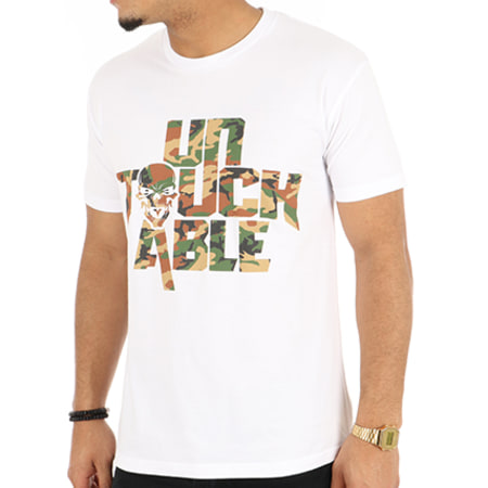 Untouchable - Tee Shirt Camo Blanc Camouflage