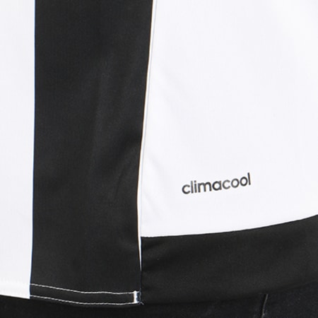 Adidas Sportswear - Tee Shirt De Sport Manches Longues Striped 15 Jersey M62778 Blanc Noir 