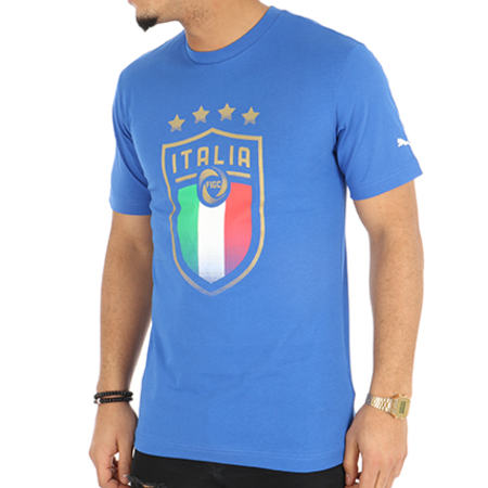 Puma - Tee Shirt FIGC Italia Badge 752613 01 Bleu Roi