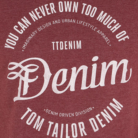 Tom Tailor - Tee Shirt 1055304-09-12 Bordeaux Chiné