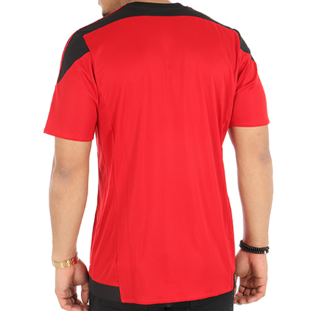 Adidas Performance - Tee Shirt De Sport Striped 15 Jersey AA3726 Rouge Noir