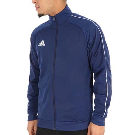 Adidas Sportswear - Veste Zippée Core 18 CV3563 Bleu Marine