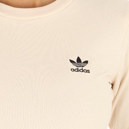 Adidas Originals - Tee Shirt Manches Longues Crop Femme CE1672 Ecru 