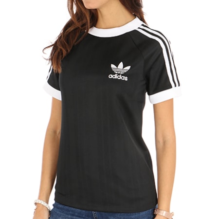Tee Shirt De Sport Femme Foot CE1668 Noir Blanc