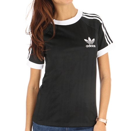 Adidas Originals - Tee Shirt De Sport Femme Foot CE1668 Noir Blanc