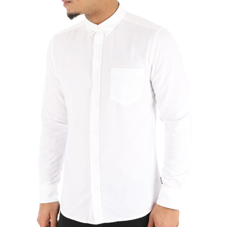 Only And Sons - Chemise Manches Longues Alvaro Oxford Noos Blanc