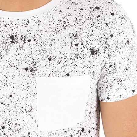 Tom Tailor - Tee Shirt Poche 1055332-00-12 Blanc Speckle