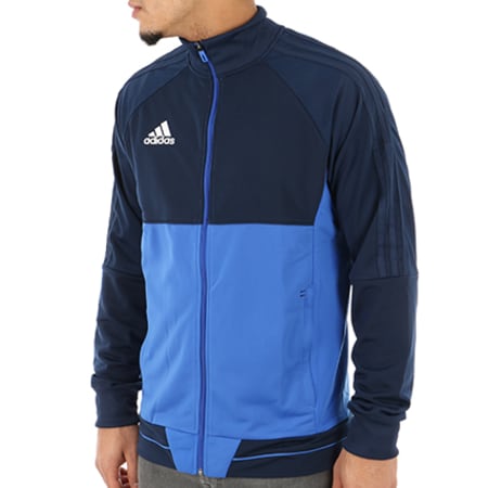 Adidas Sportswear - Veste Zippée De Sport Tiro 17 BQ2597 Bleu Marine Bleu Roi