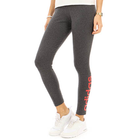 Adidas Performance - Legging Femme Essential Linear Tight CF8869 Gris Anthracite Chiné