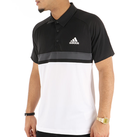 Adidas Sportswear - Polo Manches Courtes De Sport Club CE1420 Noir Blanc