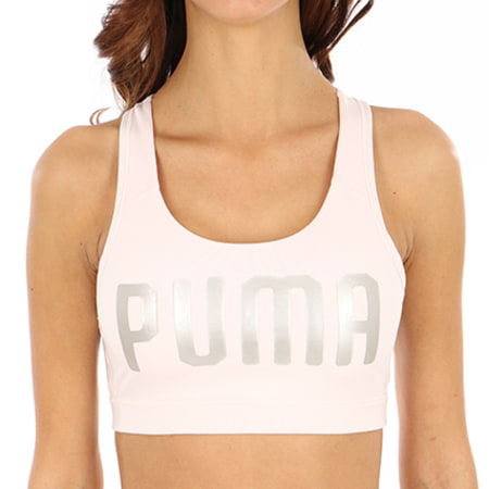 Puma - Brassière Femme Power Shape Forever Logo 515991 22 Rose Clair