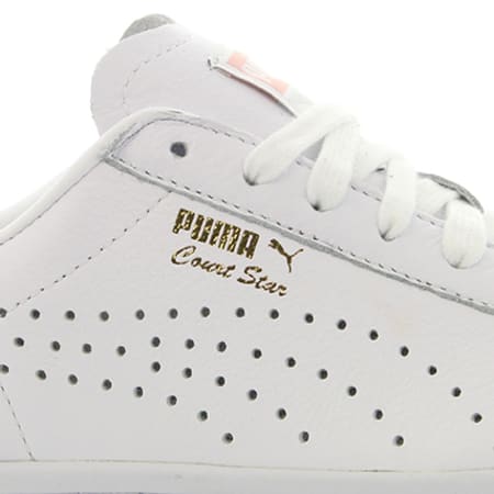 Puma - Baskets Femme Court Star NM 357883 17 White Peach Beige Gold