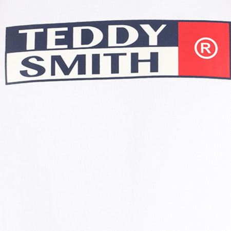 Teddy Smith - Sweat Capuche Setik Blanc