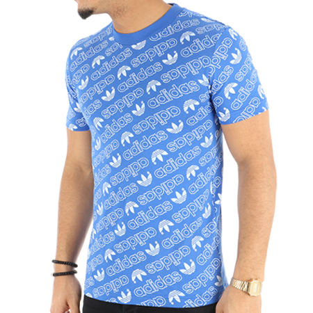 Adidas Originals - Tee Shirt AOP CE1557 Bleu Marine