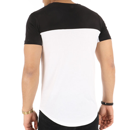 NASA - Tee Shirt Oversize Worm Logo Bicolore Blanc Noir