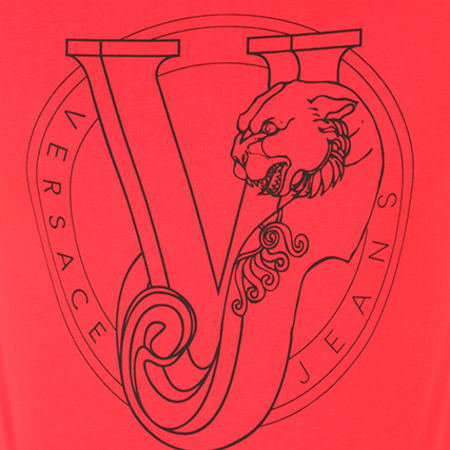 Versace Jeans Couture - Tee Shirt Print Logo Rouge