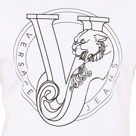 Versace Jeans Couture - Tee Shirt Print Logo Blanc