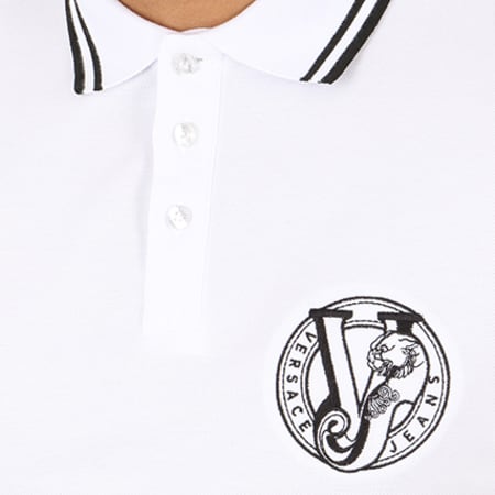 Versace Jeans Couture - Polo Manches Courtes B3GRA7P1 Blanc